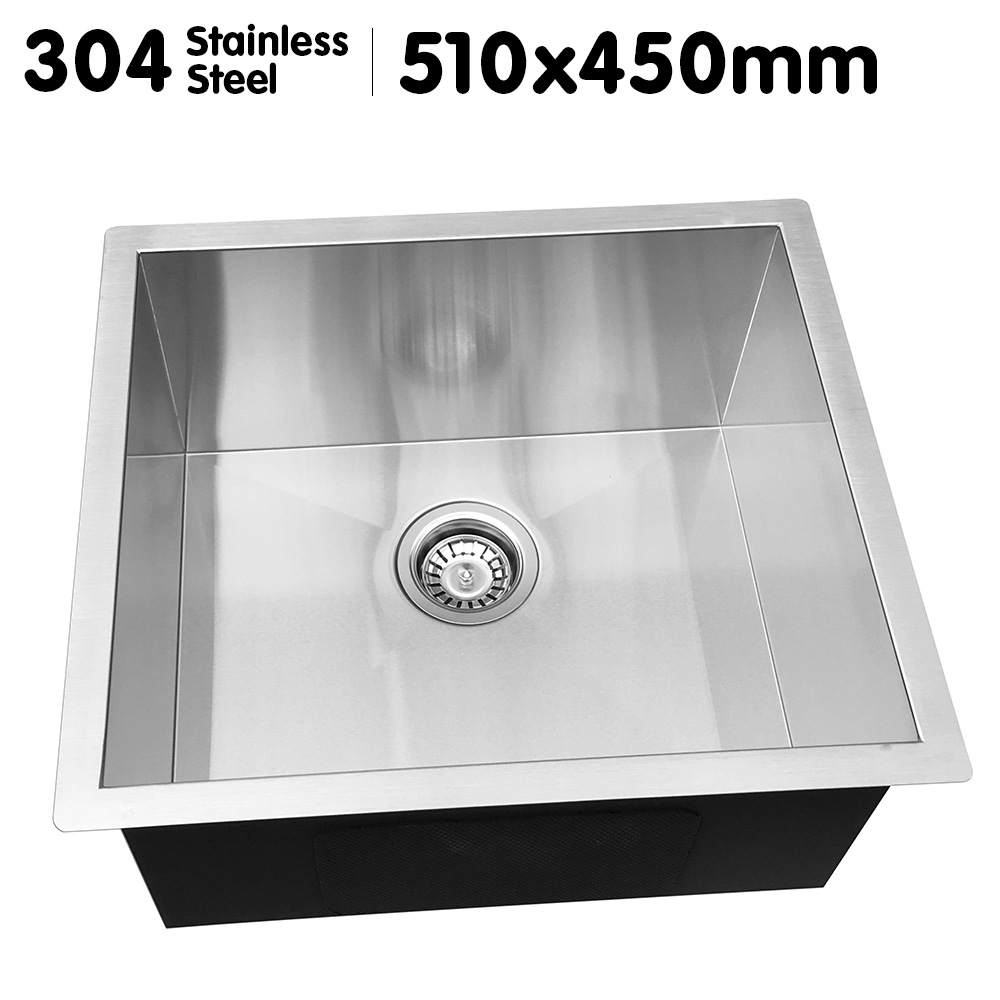 304 Stainless Steel Undermount Topmount Kitchen Laundry Sink 51x45cm 304 Stainless Steel Undermount Topmount Kitchen Laundry Sink 51x45cm