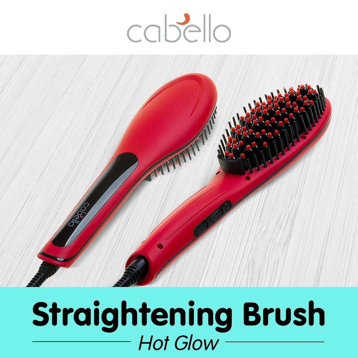 cabello hair straightener brush
