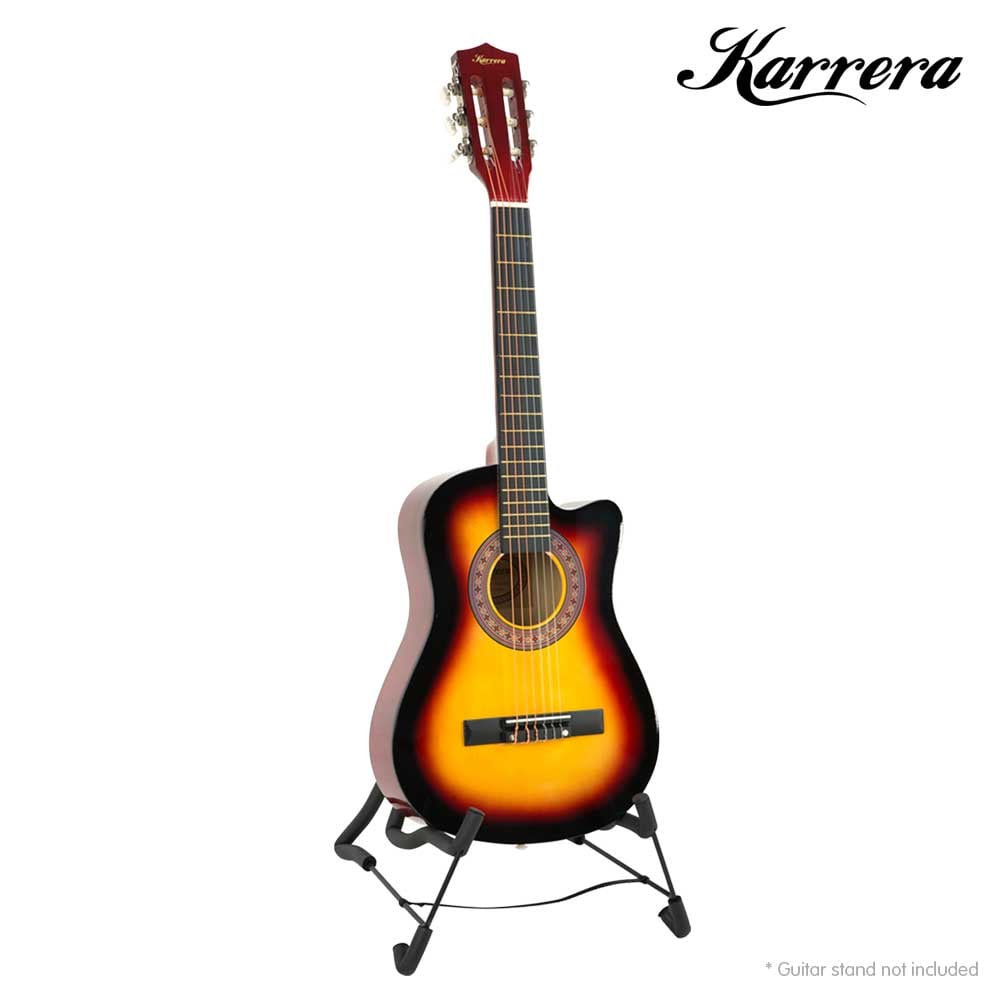 New Karrera Childrens Acoustic Cutaway Wooden Guitar Ideal Kids Gift 1/2 Size - Picture 16 of 16