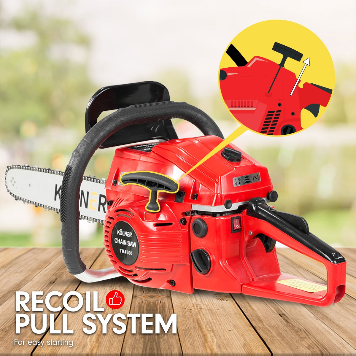 Kolner 45.2cc 18in Petrol Chainsaw