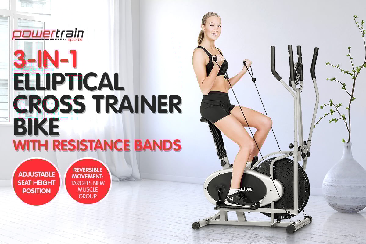 powertrain elliptical cross trainer exercise bike