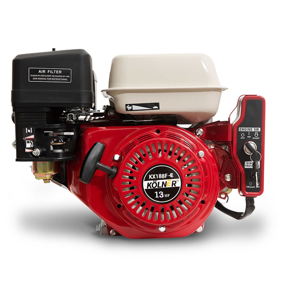 Kolner 13hp 25.4mm Horizontal Key Shaft Q Type Petrol Engine Electric Start Kolner 13hp 25.4mm Horizontal Key Shaft Q Type Petrol Engine Electric Start