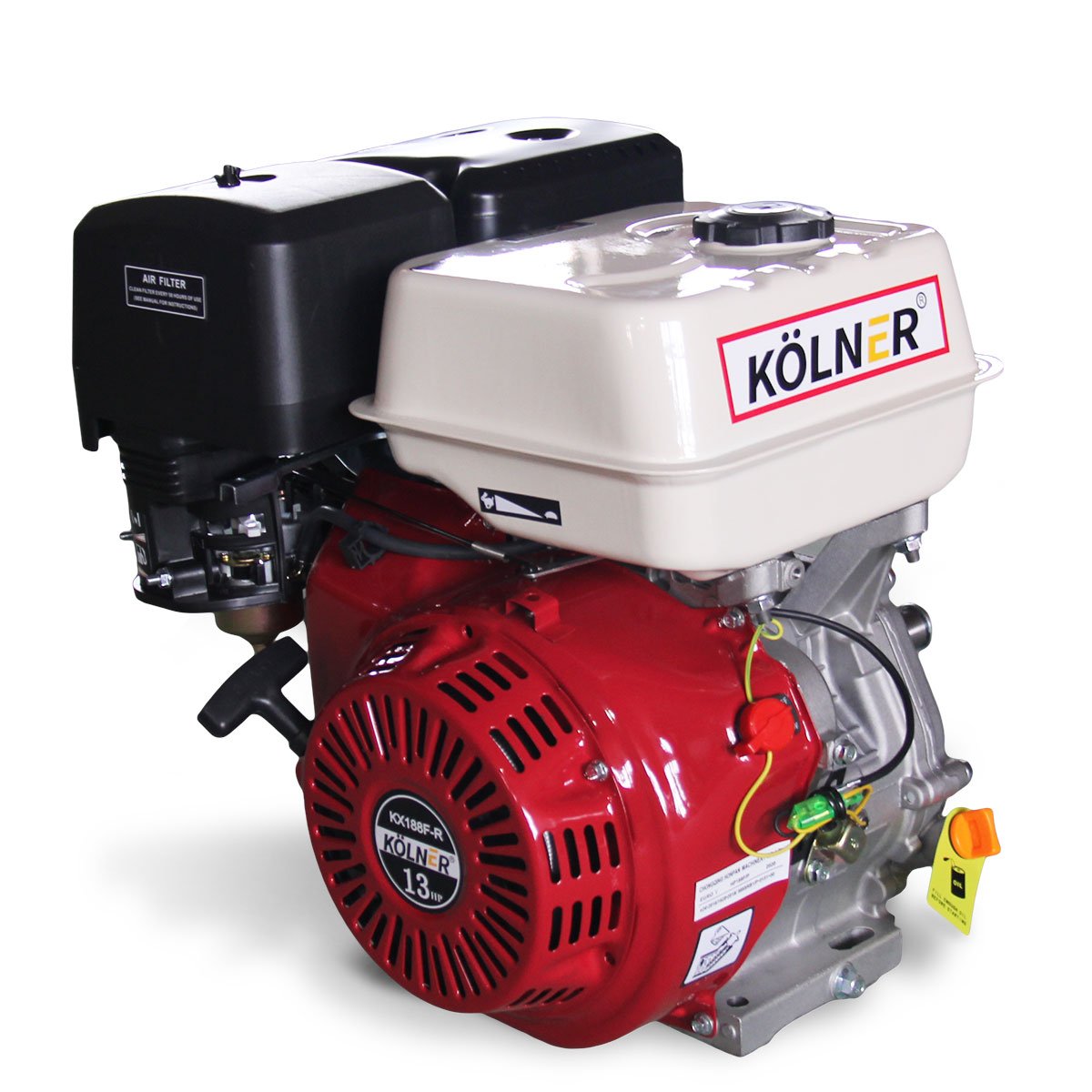 Kolner 13hp 25.4mm Horizontal Key Shaft Q Type Petrol Engine - Recoil Start Kolner 13hp 25.4mm Horizontal Key Shaft Q Type Petrol Engine - Recoil Start
