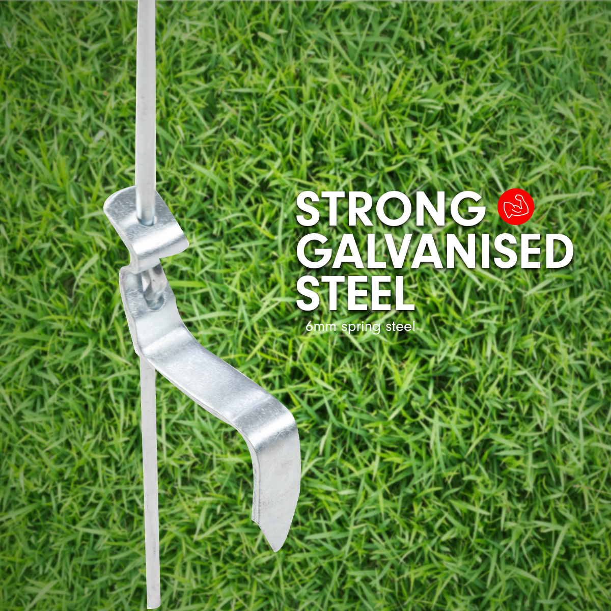 20x Electric Fencing Pigtail Tread Fence Wire Strip Graze Steel Post