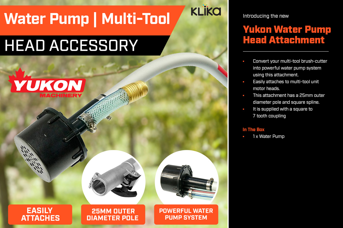 WATER PUMP ATTACHMENT POLE HEAD BRUSHCUTTER GARDEN WHIPPER SNIPPER