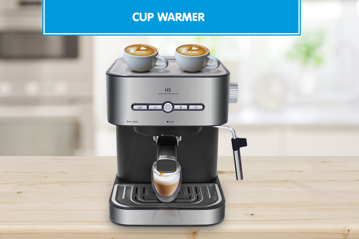 Hauffmann Davis Espresso Coffee Machine Automatic 15 Bar Italian Pump