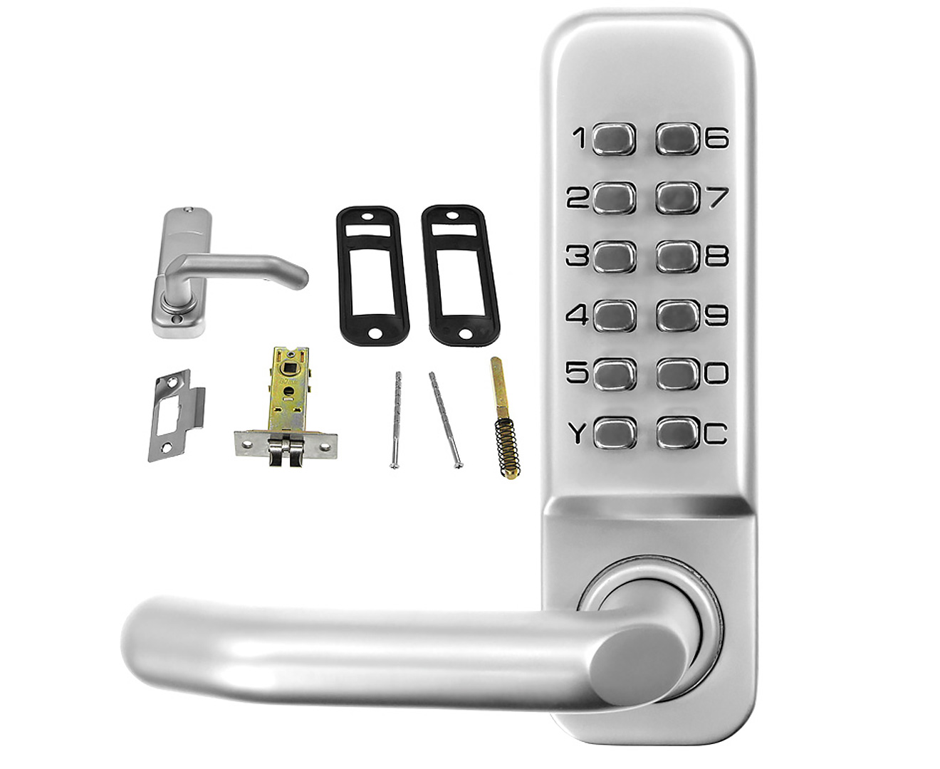 DIGITAL SECURITY DOOR LOCK PUSH BUTTON KEYLESS HANDLES LOCKS ENTRANCE ENTRY eBay
