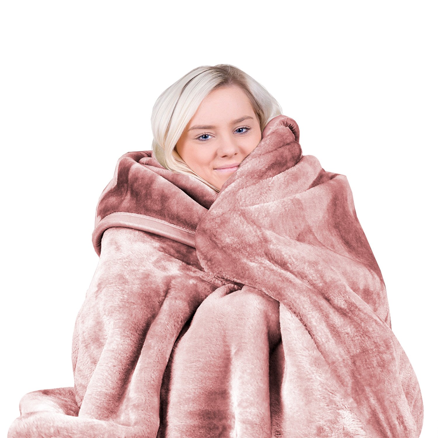 Laura Hill 220 X 240cm Mink Blanket Double Sided Queen Bed Faux Throw Rug 600GSM - Picture 9 of 16