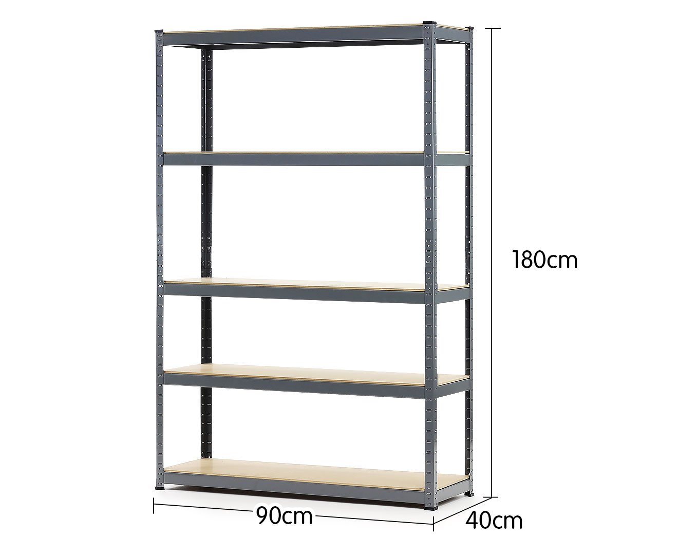 Heavy Duty 5 Shelf Storage Unit - 180 x 90 x 40cm
