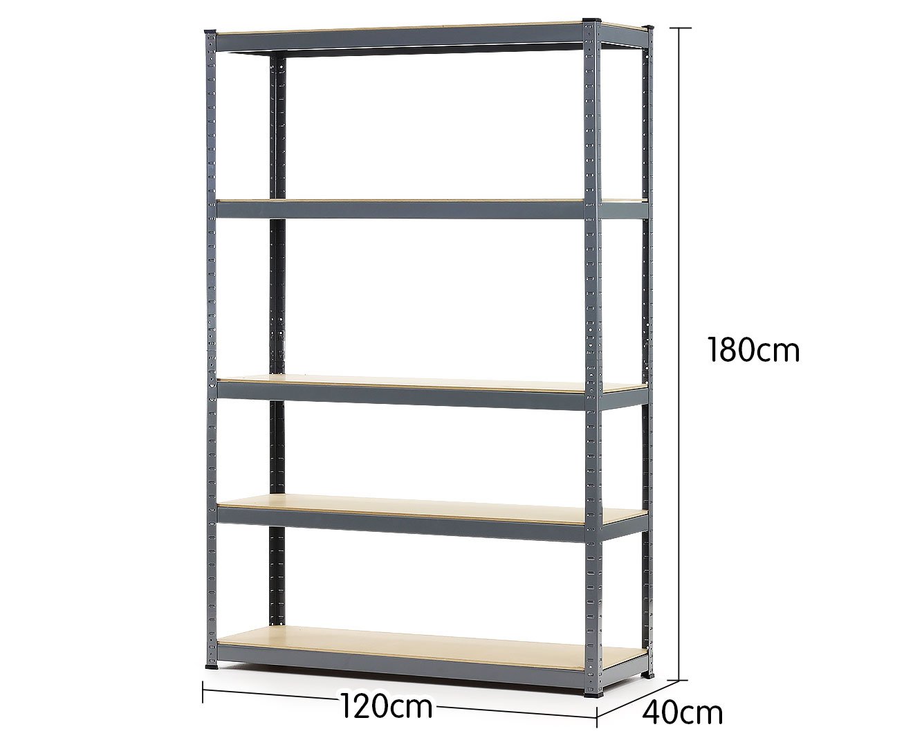 Heavy Duty 5 Shelf Storage Unit - 180 x 120 x 40cm Heavy Duty 5 Shelf Storage Unit - 180 x 120 x 40cm