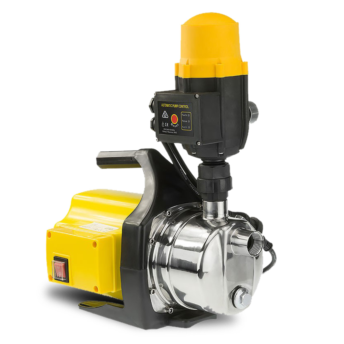 1200w Weatherised stainless auto water pump - Yellow 1200w Weatherised stainless auto water pump - Yellow