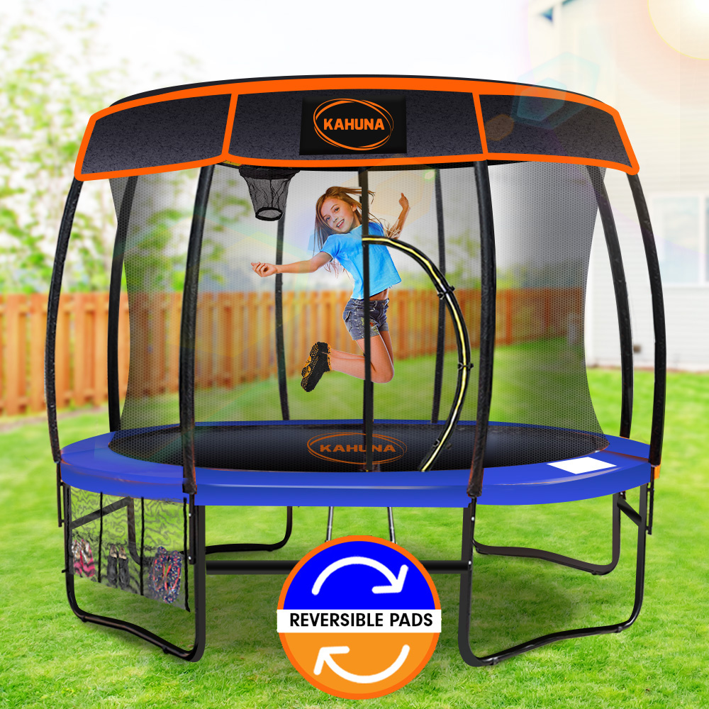 Kahuna 14ft Trampoline Free Safety Net Spring Pad Cover Mat Roof Basketball Set - Picture 16 of 16