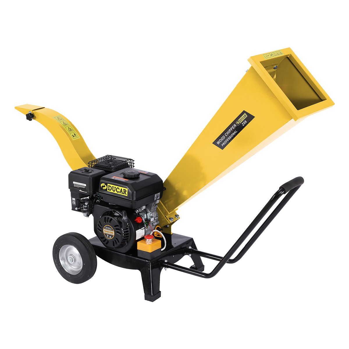 Ducar 7HP Wood Chipper Shredder Mulcher Grinder Petrol Yellow Ducar 7HP Wood Chipper Shredder Mulcher Grinder Petrol Yellow