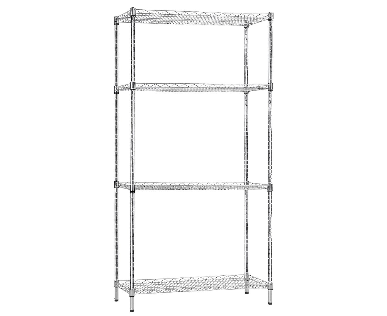Syncrosteel Chrome Wire Shelving Storage Unit 1200x350mm - 1.8 m high Syncrosteel Chrome Wire Shelving Storage Unit 1200x350mm - 1.8 m high