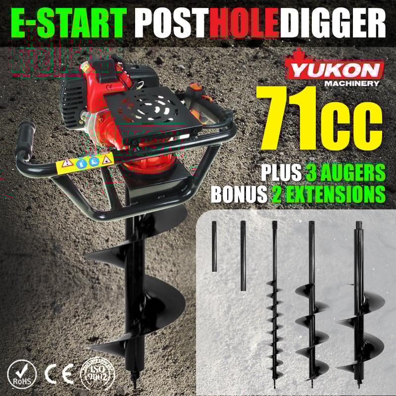 71cc Post Hole Digger with three Augers 71cc Post Hole Digger with three Augers