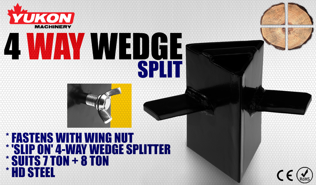 NEW 4WAY SLIP ON HYDRAULIC LOG SPLITTER WOOD WEDGE FIREWOOD CUTTER AXE