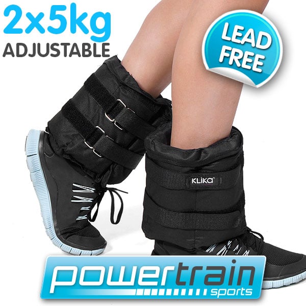 2x 5kg ADJUSTABLE ANKLE WEIGHTS GYM EQUIPMENT WRIST FITNESS YOGA 1kg
